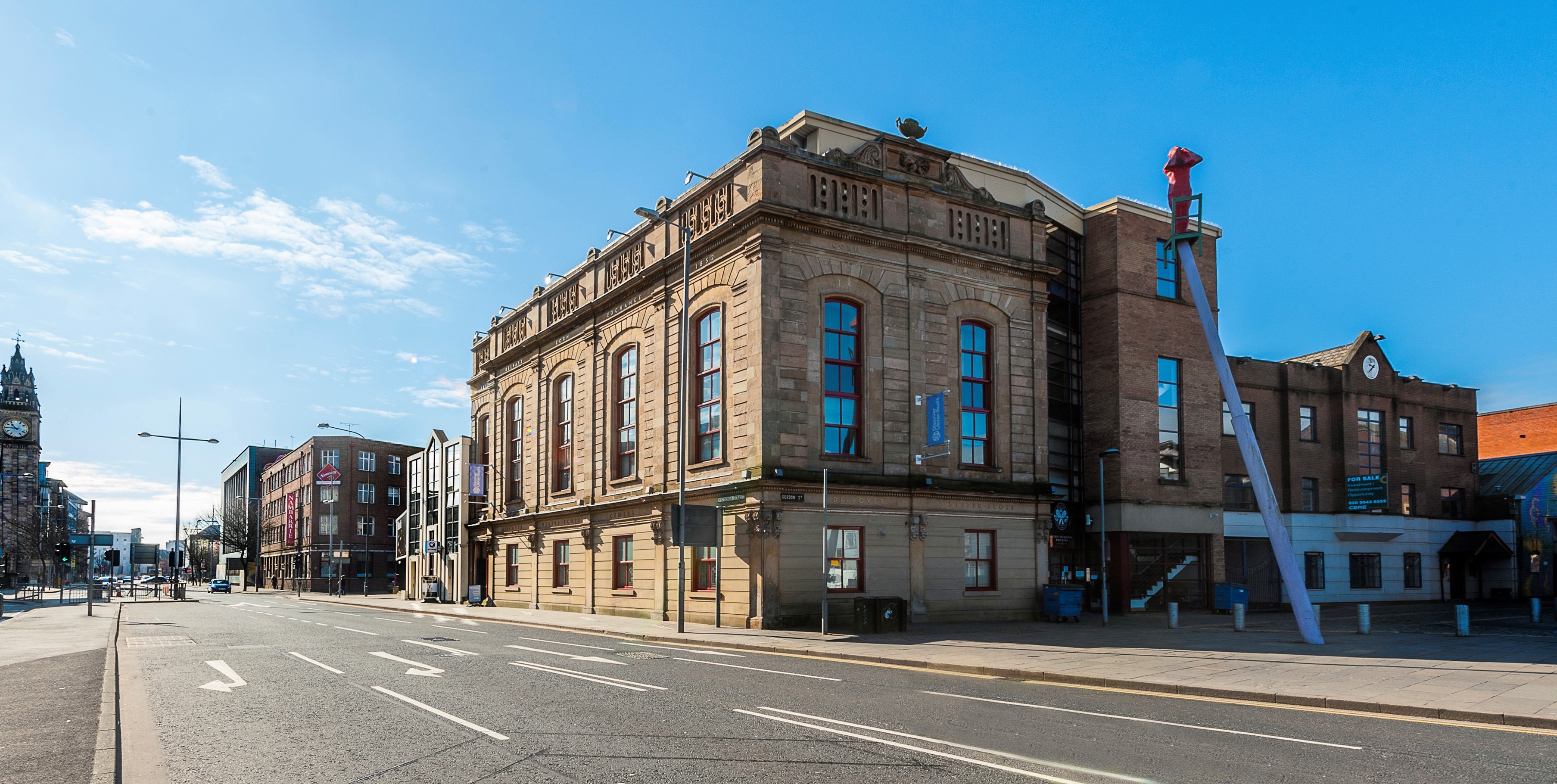 Exterior of the Corn Exchange Building in Belfast